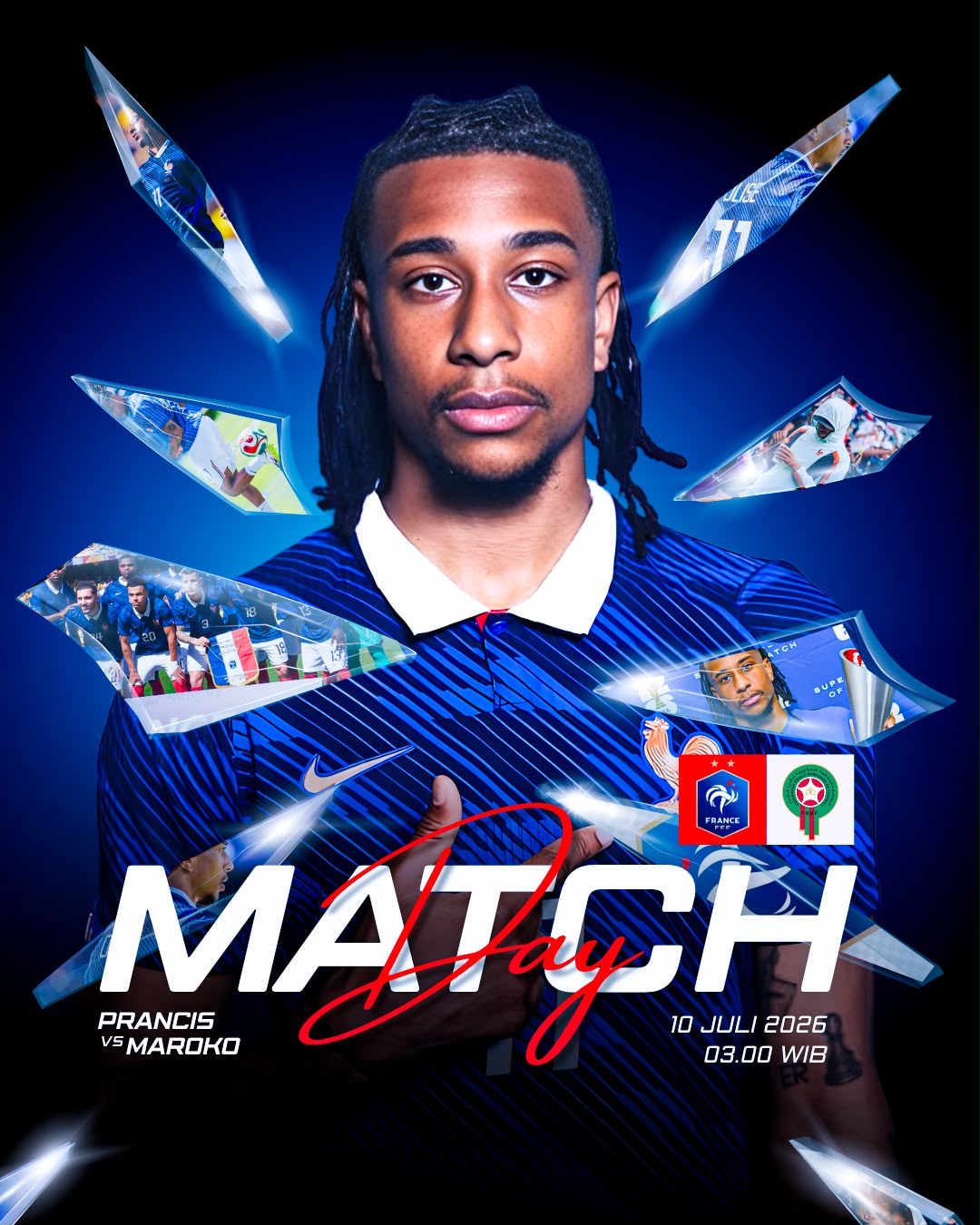 Exemple de visuel réseaux sociaux réalisé pour un club