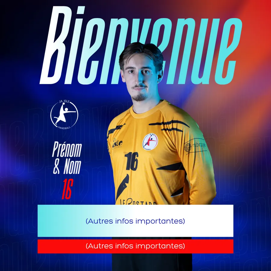 Affiche 'Nouvelle recrue', JA Isle Handball